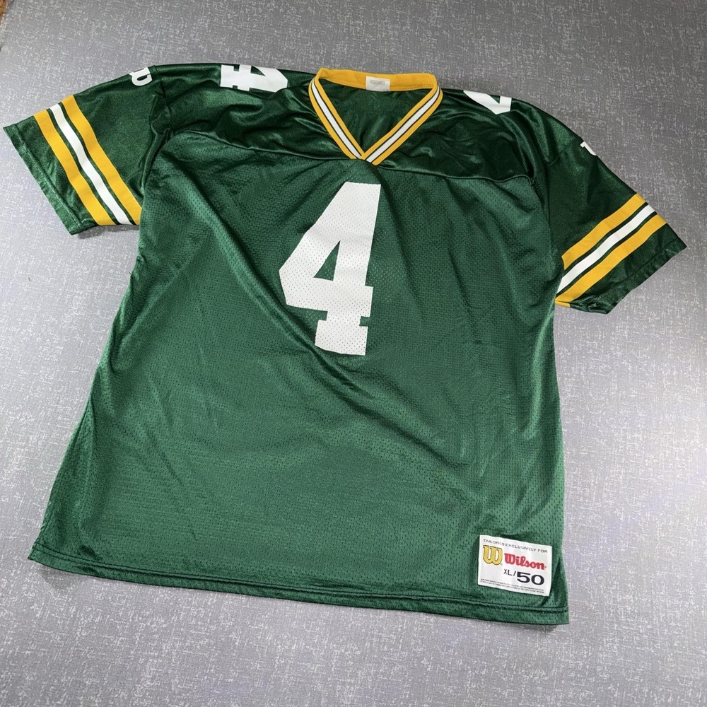 Vintage‎ Green Bay Packers Jersey Mens XL Green NFL Football Brett Favre Wilson
